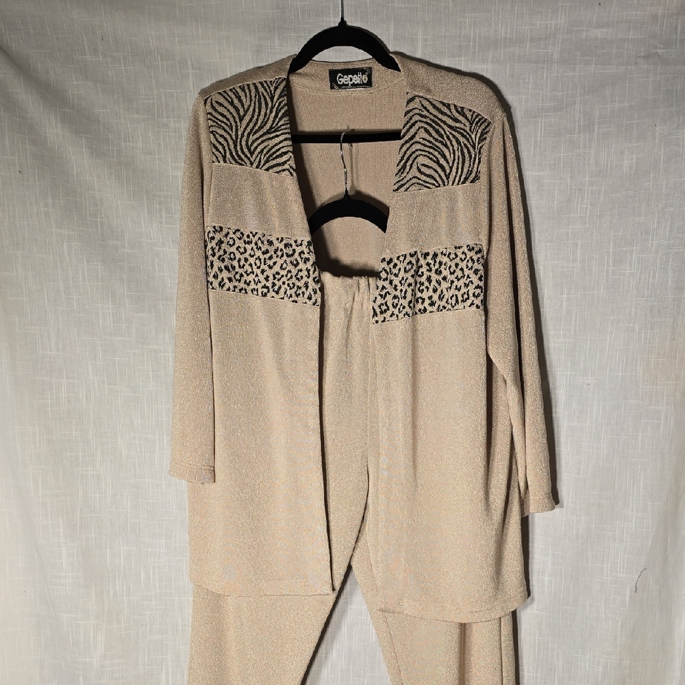 Gepetto Tan Animal Print Lounge Ensemble XL